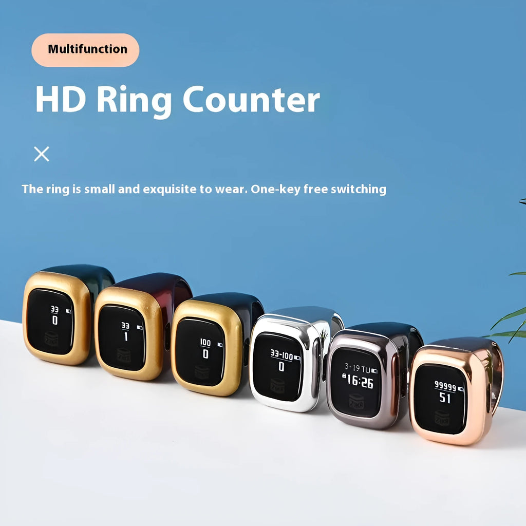 Electronic digital counter for zikr and prayer counting with vibration reminder function