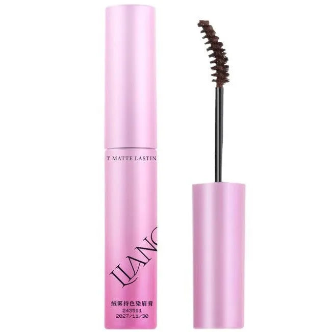 Pot of Velvet Fog eyebrow cream in one of four shades: grey, brown, or black-brown, showing 4.5g net content.