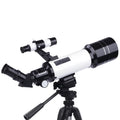 Children's dark blue astronomical telescope with 16X-66X magnification on tripod