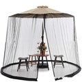Outdoor mosquito umbrella tent canopy with integrated insect net in beige colour