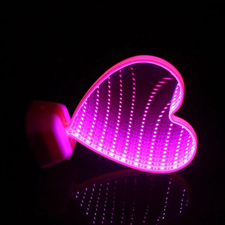 LED double-sided love tunnel light with rose red illumination measuring 16x7x19cm