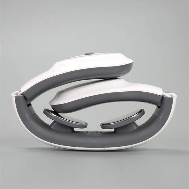 White electric heated mini folding massager for neck and shoulder with USB cable