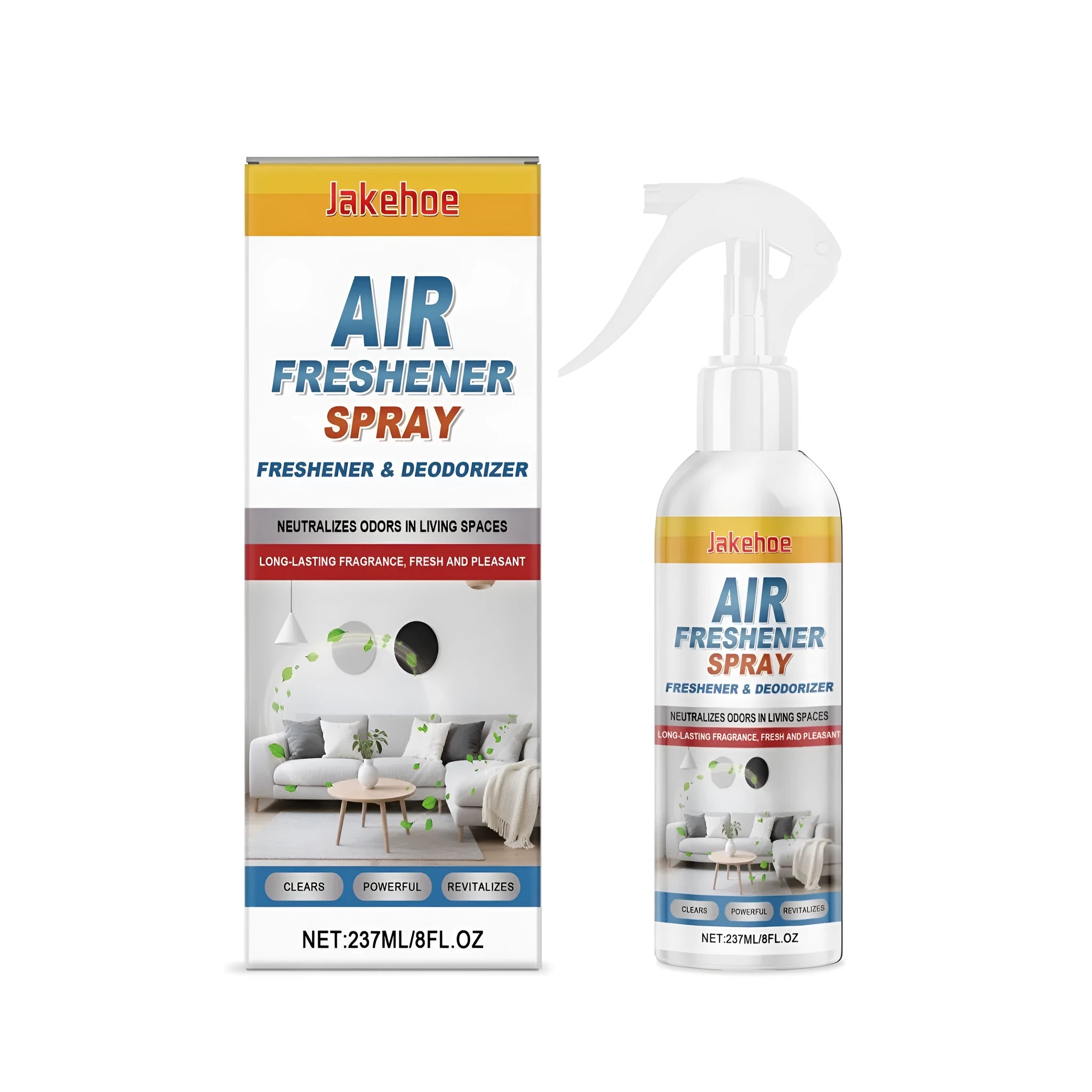 A 237ml bottle of air freshener spray with a spray nozzle.