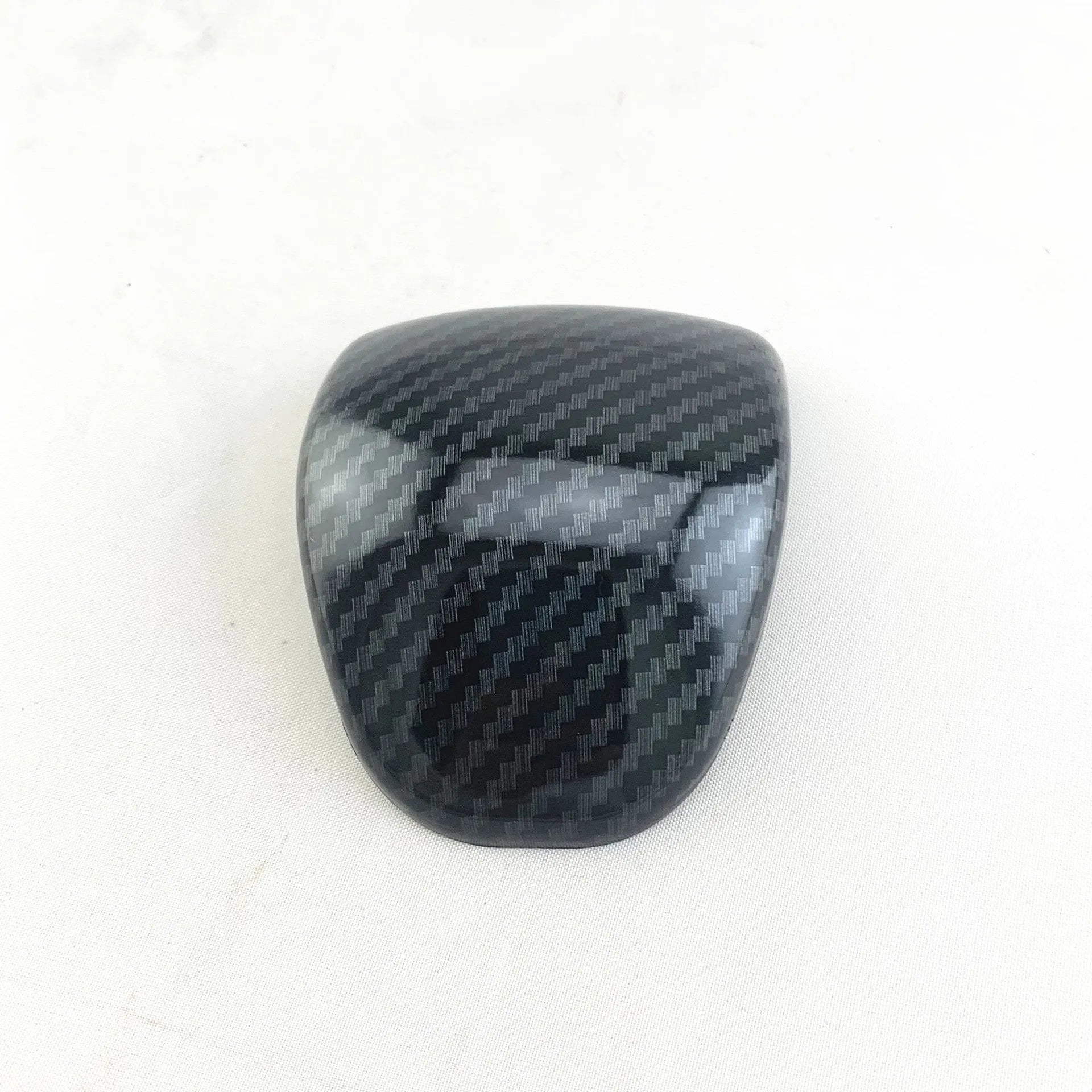 Black carbon fibre pattern gear shift cover for car dashboard and centre console