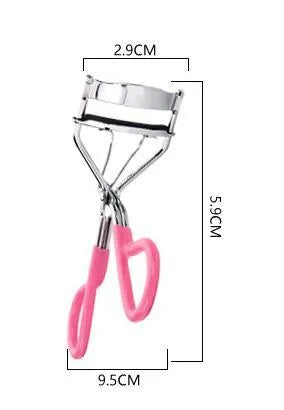 Metal eyelash curler in black on white background, non-electric integral beauty makeup tool