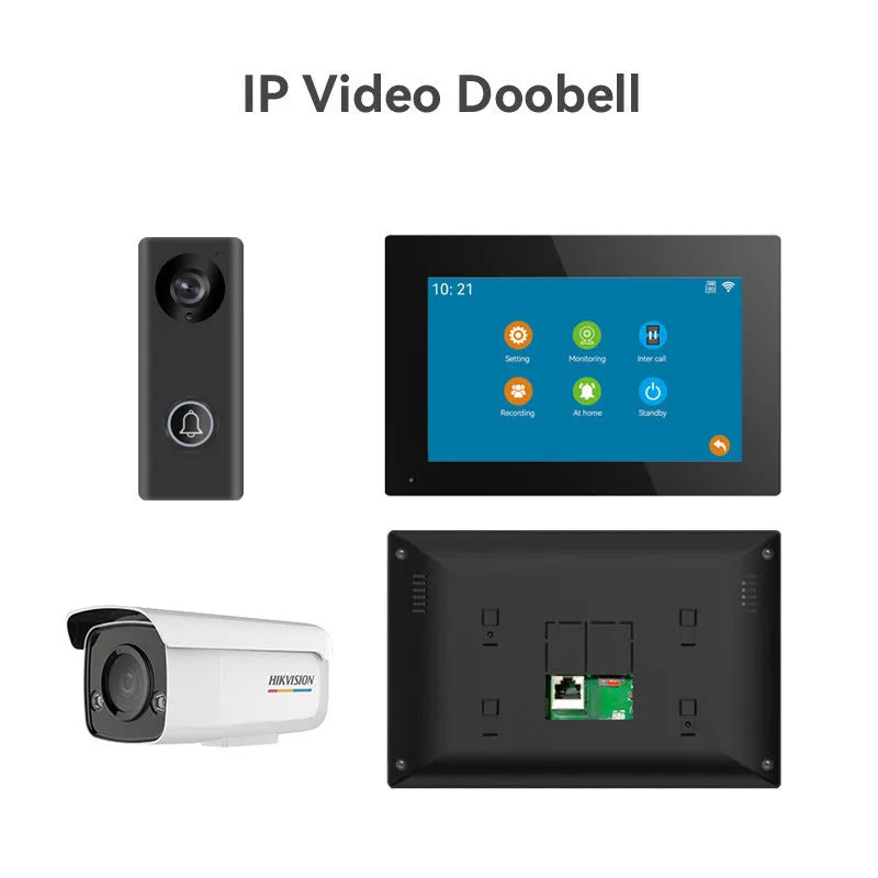 1080P video intercom doorbell system with colour camera and 10 inch display