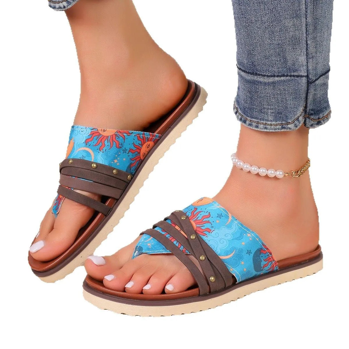 Women's candy colour flip-flop sandals with artificial PU upper and rubber sole in red rose colour