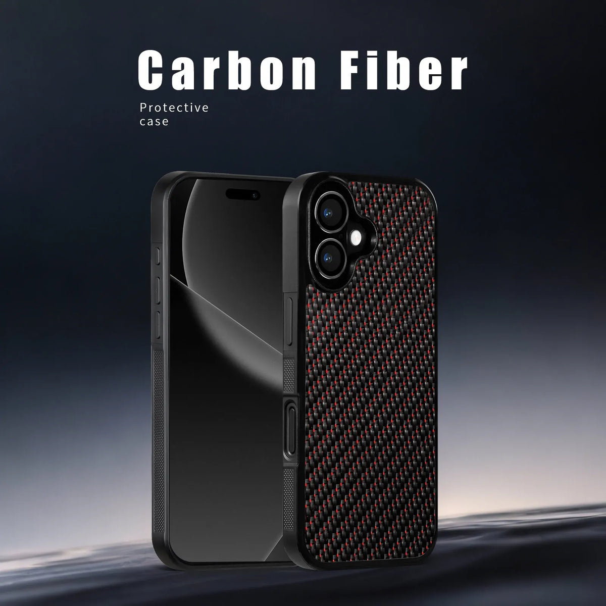 Twill colour phone case in blue compatible with iPhone 12 to 17 Air models