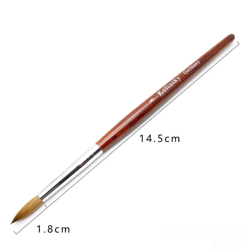 Watercolor crystal Siberian mink nail polish pen with round head tip for nail art