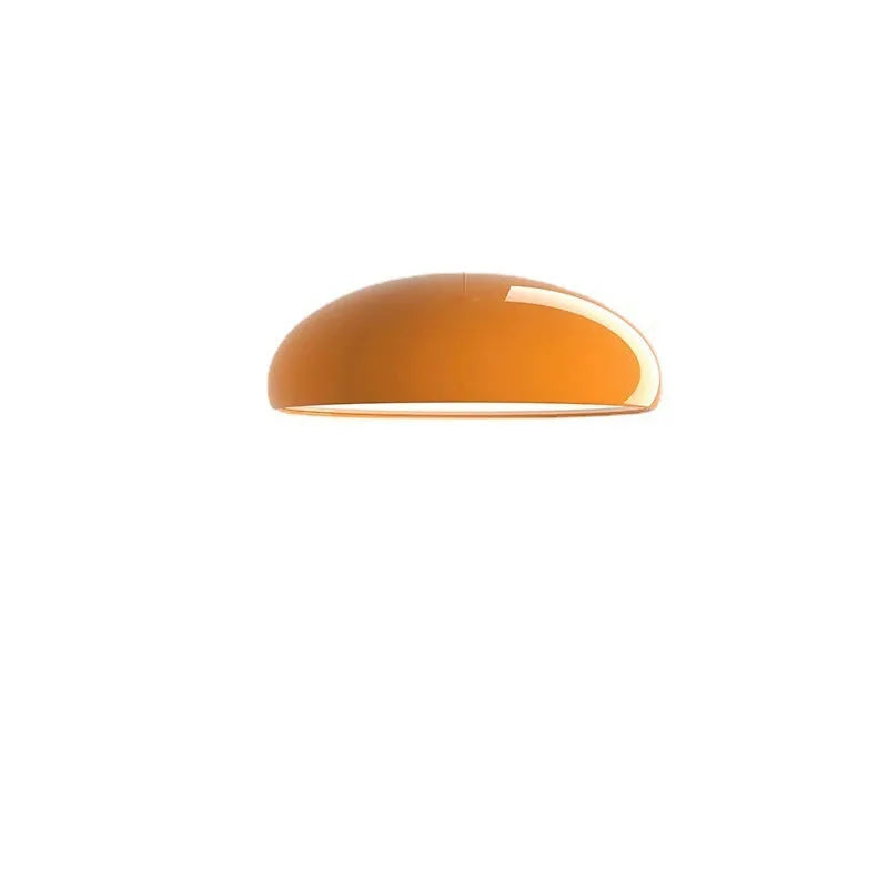 Danish-style orange restaurant pendant lamp with adjustable height iron construction