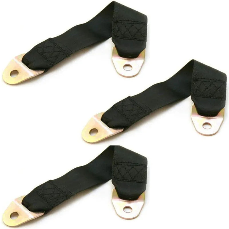 Black electric door limit fixing strap with screw nuts for universal vehicle installation