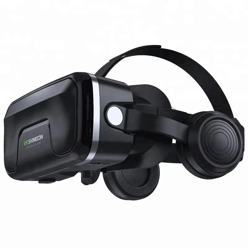 7th generation VR virtual reality game glasses in G04EA plus-sized version with plastic frame and head strap