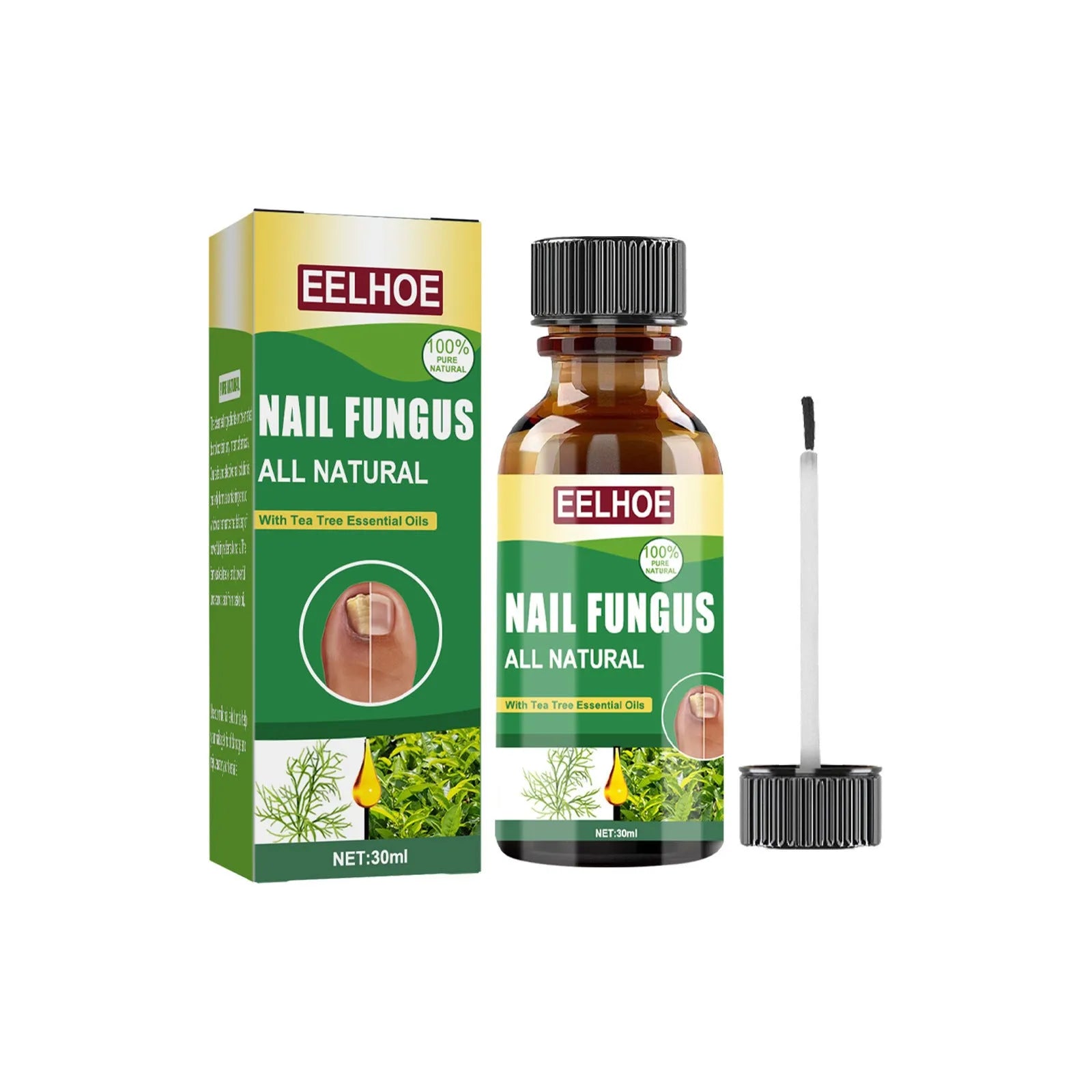 30ml tea tree oil foot and nail treatment bottle for thickened nail care