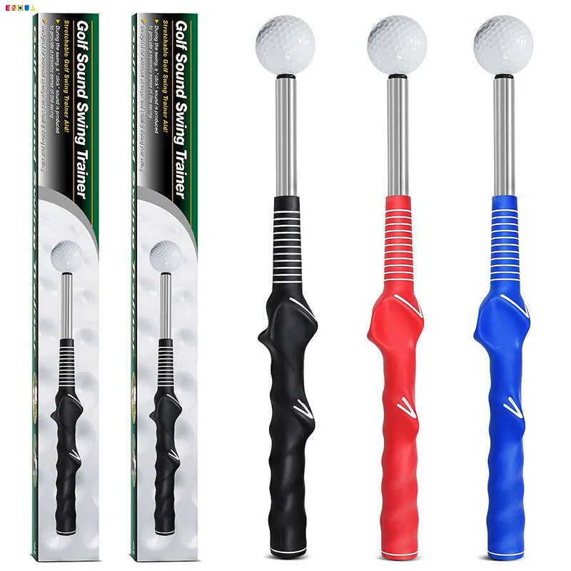 Telescopic stainless steel golf swing simulator in black colour
