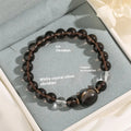 Women's natural opal cat head bracelet with Ice Stone finish and 8mm bead on silver tone chain