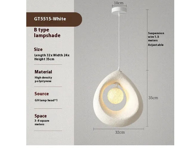 Retro bar chandelier with modern design and milky white lampshade for dining room or living room