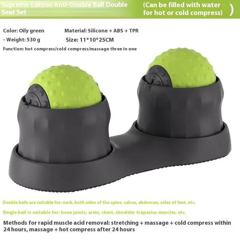 Caramel mocha massage ball set for hot and cold muscle therapy
