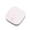 White USB-powered portable air purifier for cars and small rooms with a composite filter.