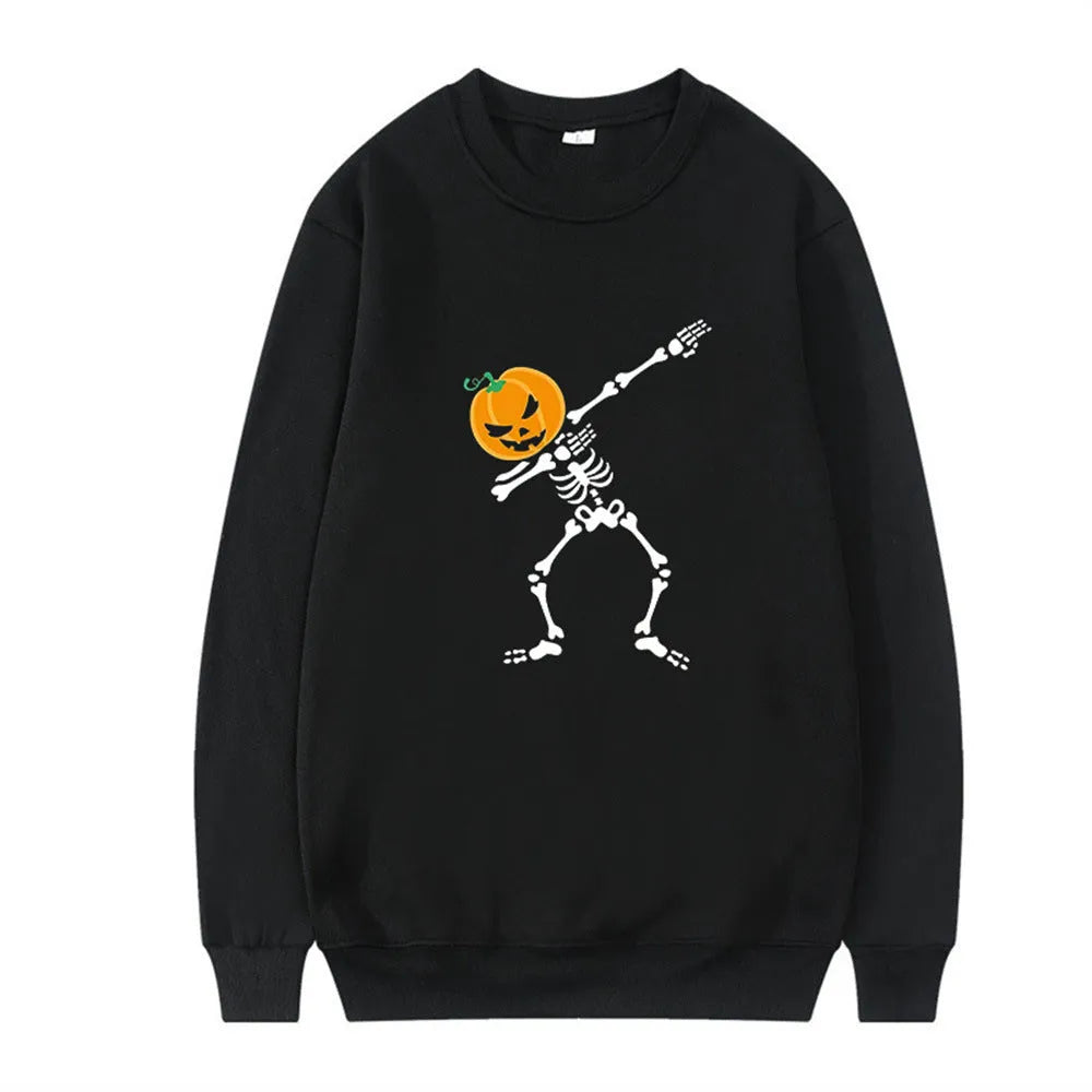 Women's casual printed long sleeve crew neck top in a cotton polyester blend fabric.