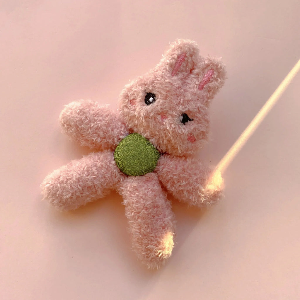 Catnip chewing ball toy in animal designs for dental care