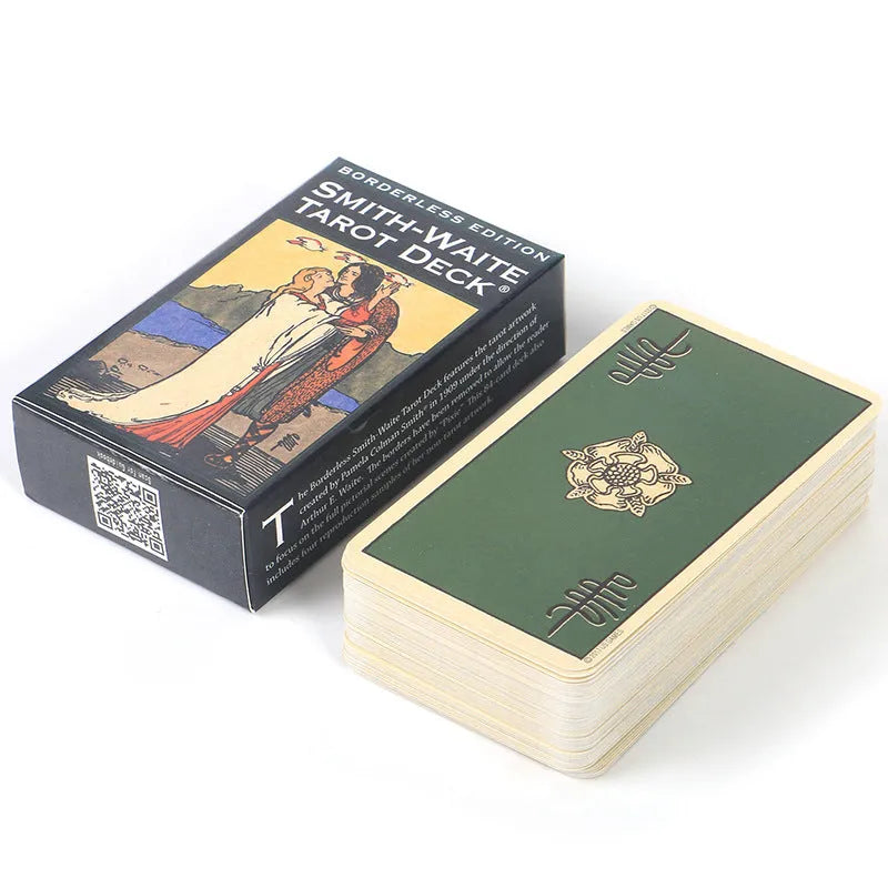 Borderless Waite Tarot card deck 78 cards in compact box coated paper