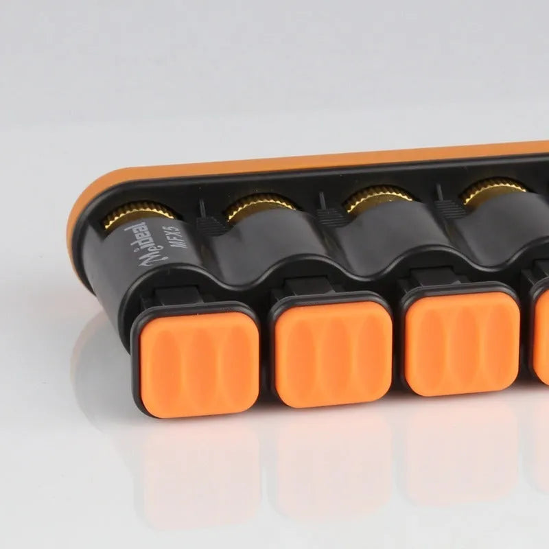 Grey or orange non-slip silicone climbing fingerboard trainer for hand muscle development