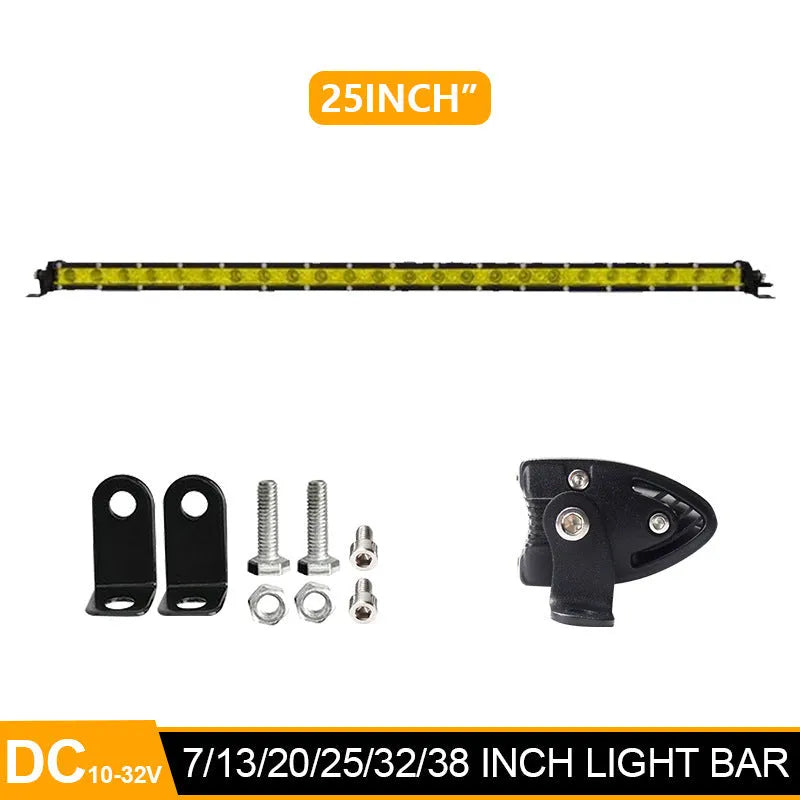 25 inch single row aluminium LED light bar for car or truck with mounting brackets