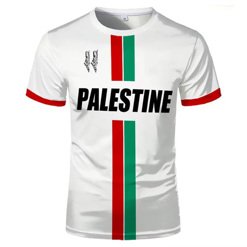 3D printed football T-shirt with raised pattern in black or white colours, showing half sleeve street fashion design