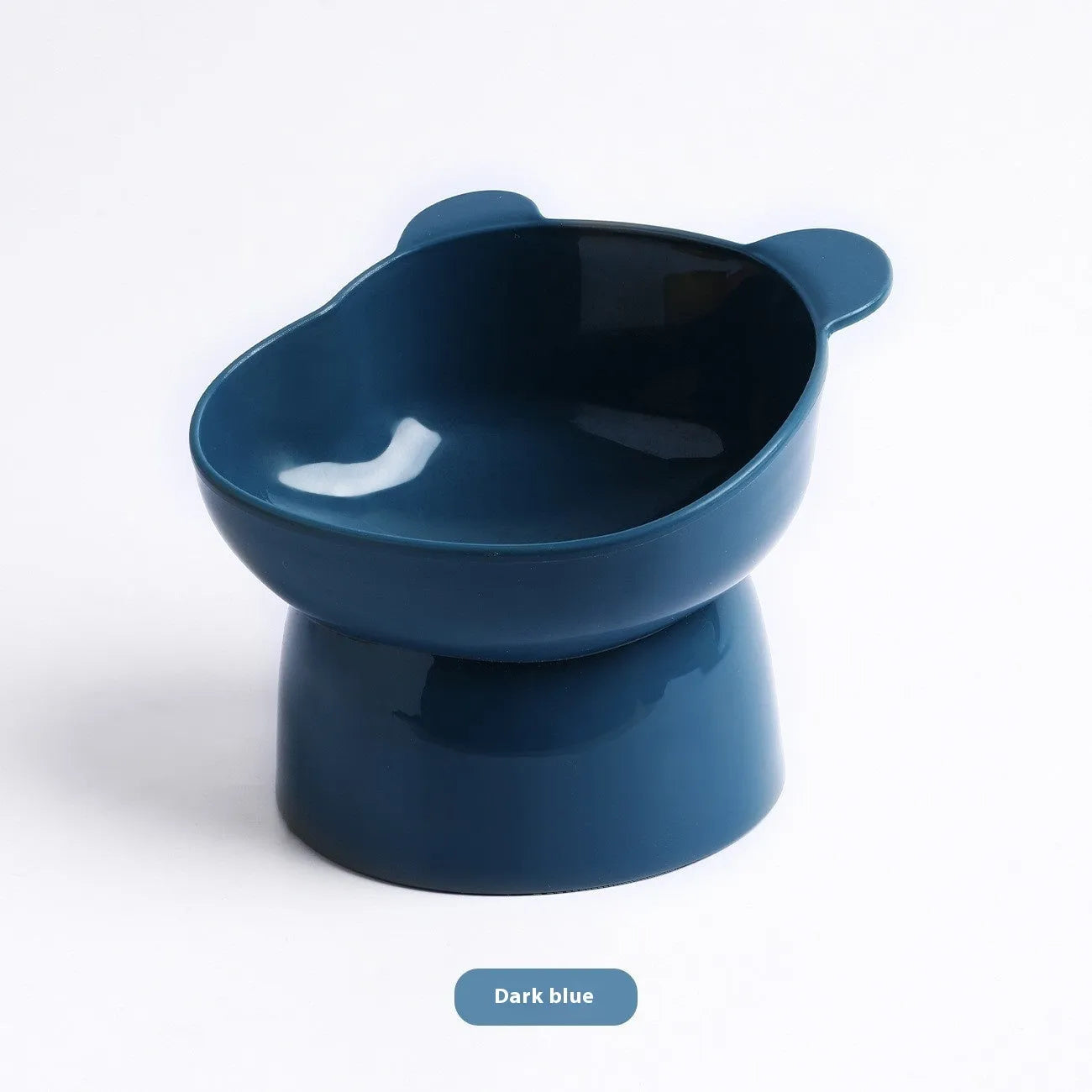 Oblique high foot anti-tumble PP plastic pet bowl for cats and dogs in four colours