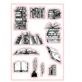 Transparent silicone stamp measuring 11 by 16 centimetres with self-adhesive back for hand account cards
