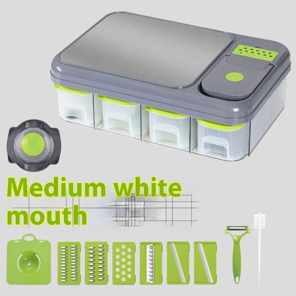 Multifunctional ABS wire cutter in shredder style for slicing vegetables and fruits, with dimensions 43x13.5x30cm