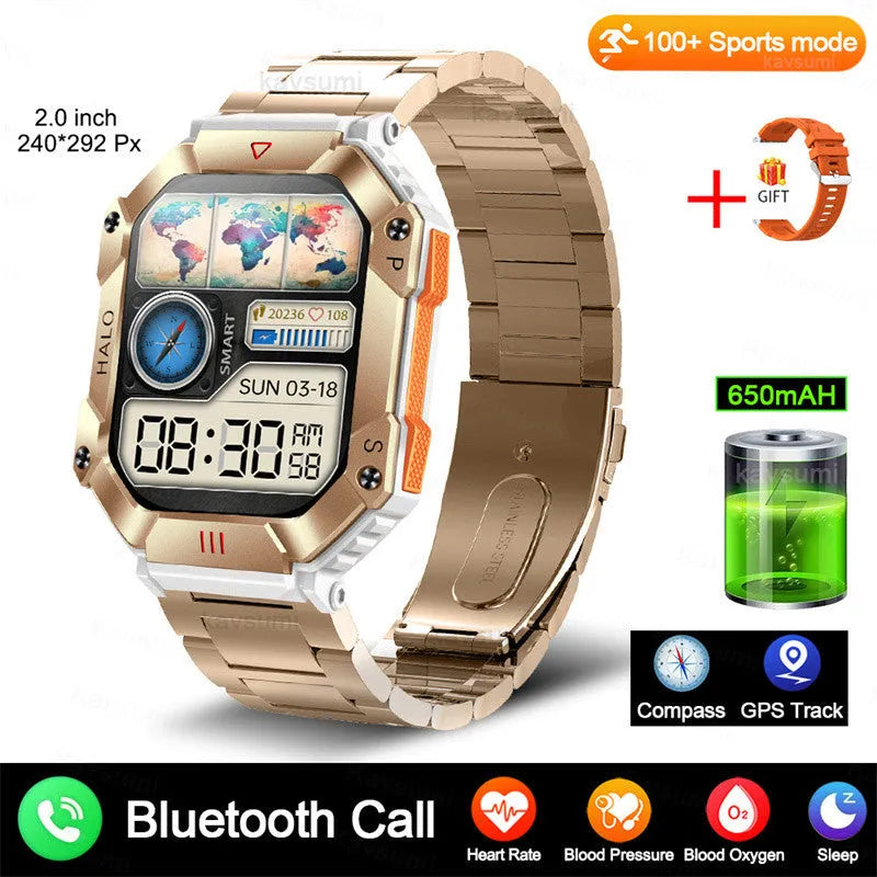 Android GPS fitness smart watch for women with titanium alloy case and multiple strap options