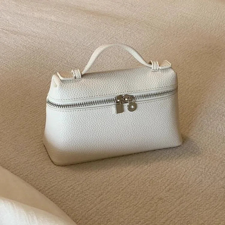 Women's mini lunch box bag in polyester with PU lining and rivet detail, casual everyday style