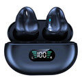 In-ear Bluetooth headset ear clip type with Bluetooth 5.3, 20m range, 500mAh battery, in black white or khaki