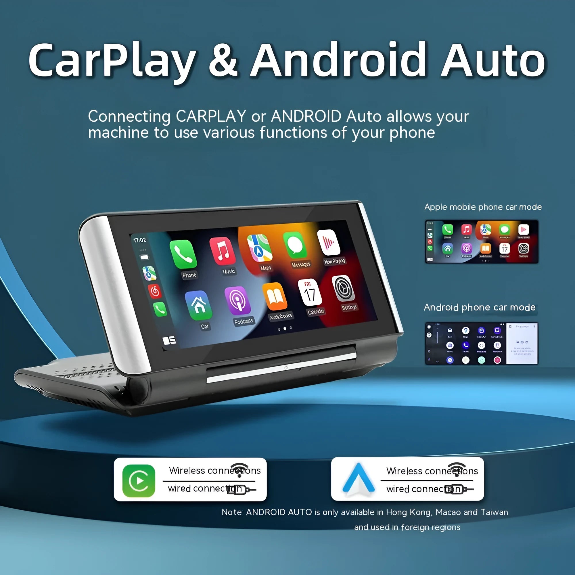 6.86 inch vehicle MP5 player with screen, for wireless CarPlay and reversing camera.