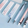 0.5mm cartoon sakura automatic mechanical pencil set with three pencils and refill boxes