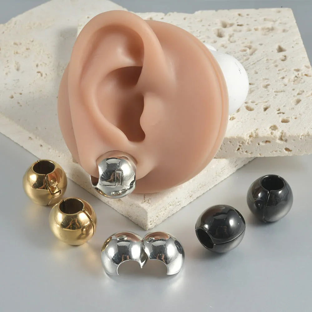 Stainless steel hollow skull Buddha earrings with electroplated colour options