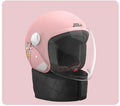 Winter cycling helmet with attached scarf and anti-fog visor shown in blue colour.