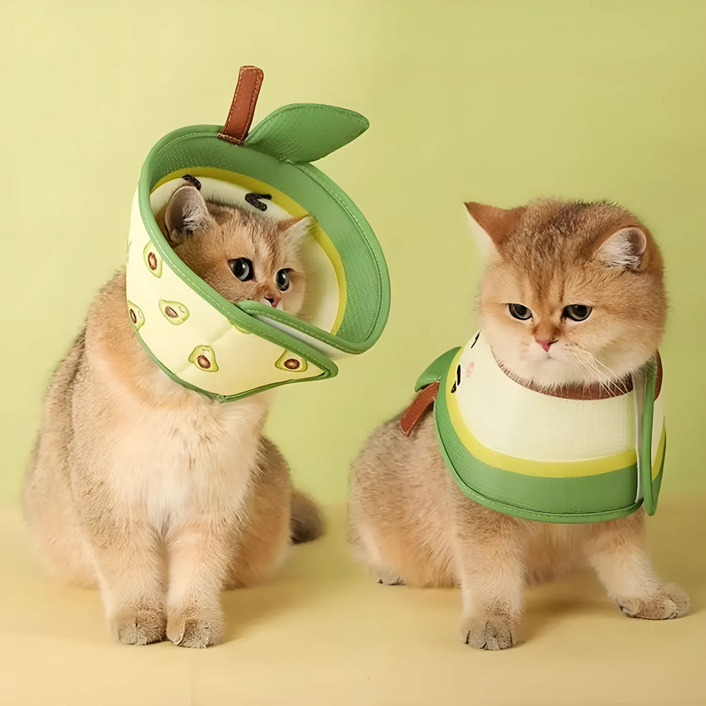 Soft adjustable cat recovery cone collar with foldable edges and EPE foam material