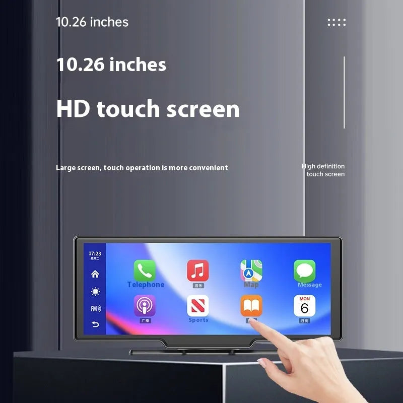 10-inch car smart screen with Apple CarPlay and front/rear driving recorder functionality