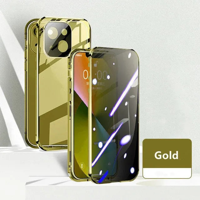 Goggles Anti Privacy Magneto metal phone case in solid colour for iPhone 15 Plus and XR