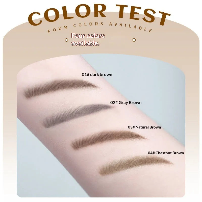 Natural Shaping Machete smudge-proof double-ended eyebrow pencil with brush in dark brown shade