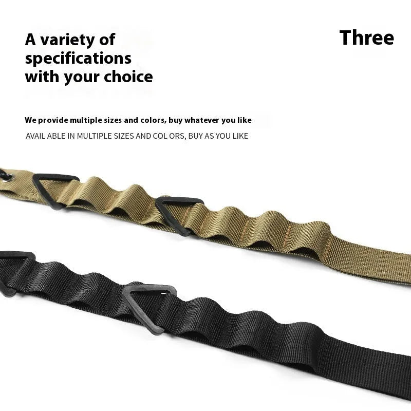 Black woven rope storage belt shown at full 130cm length, suitable for hanging and organising.
