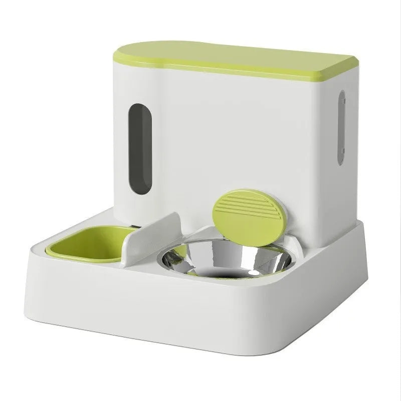 Cat automatic pet feeder with integrated water dispenser in multiple colour options