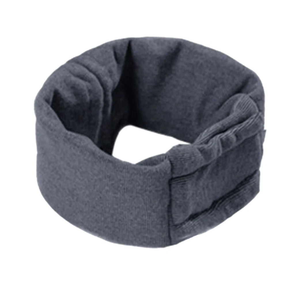 Polyester dog head cover hoodie in black or purple for noise reduction anxiety relief with ear wrap design