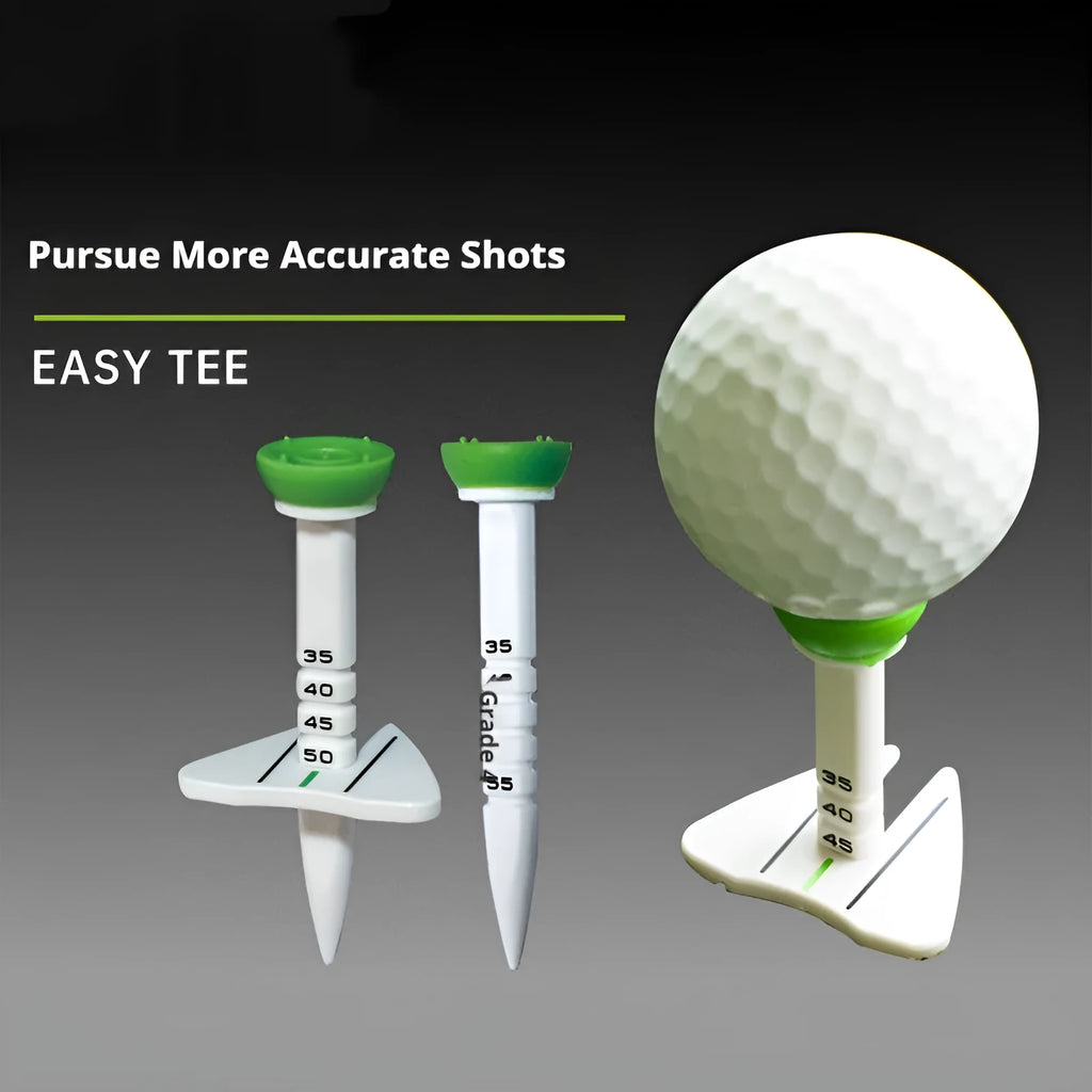 Golf ball alignment tee nail can aid in silicone reinforced plastic, available in red green blue orange