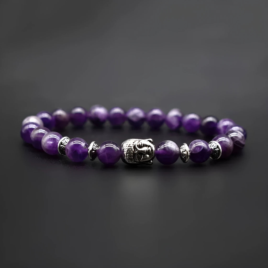 Fashion personality bracelet with tiger eye Buddha head bead, unisex design, interchangeable bead system