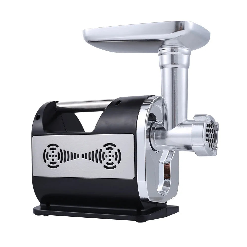 Fashion Simple Home Electric Meat Grinder matte black stainless steel 285x160x335mm fully automatic