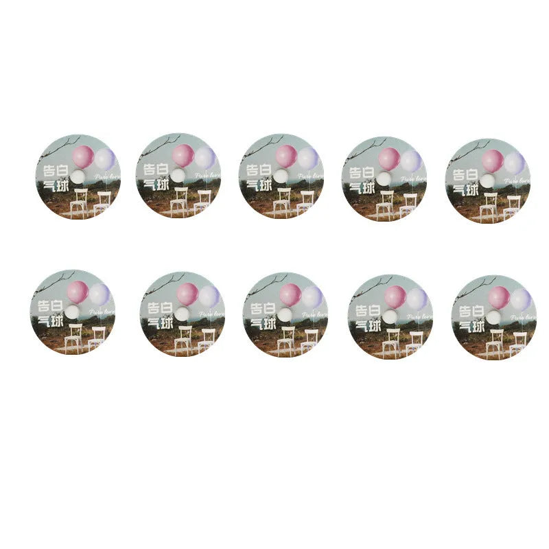 Pack of 10 paper car rotary record player hanging ornaments in Nordic style for aromatherapy tablet replacement