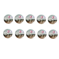 Pack of 10 paper car rotary record player hanging ornaments in Nordic style for aromatherapy tablet replacement